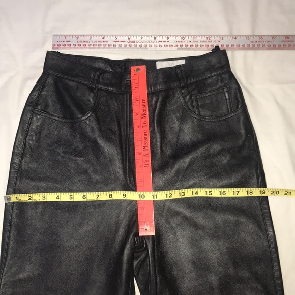 Leather Elegance Paris Genuine Soft Black Pants - Picture 8 of 11